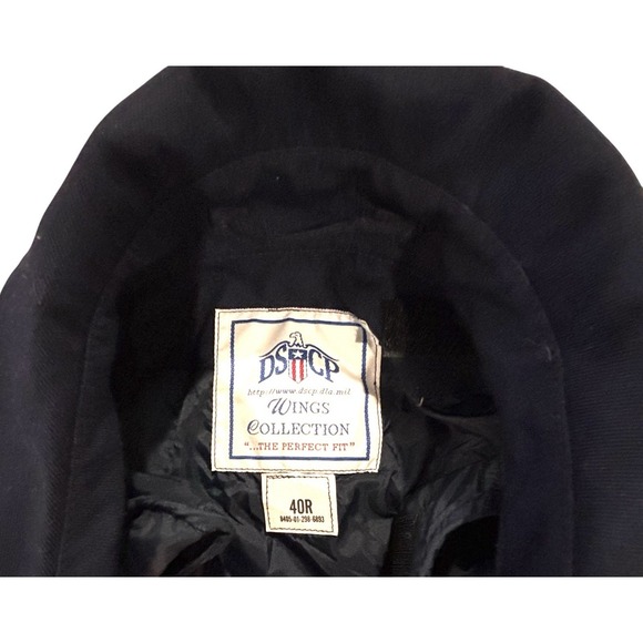 DSCP Wings Collection Jacket Mens 40R Navy Blue Bomber Flight Lined Zip Military - Picture 8 of 8